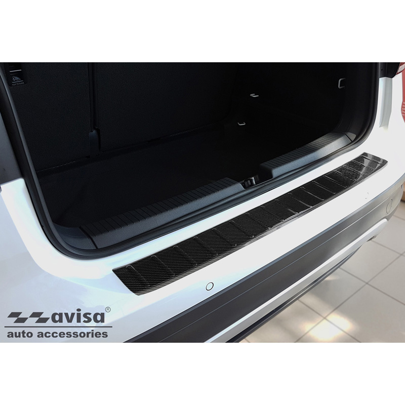 Volkswagen Echt 3D Carbon Bumper beschermer passend voor  T-Cross 2019- 'Ribs'