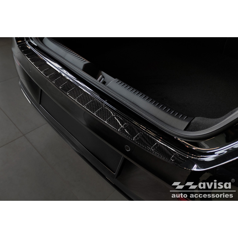 Mercedes-Benz Echt 3D Carbon Bumper beschermer passend voor Mercedes CLA II (X118) Shooting Brake 2019- 'Ribs'