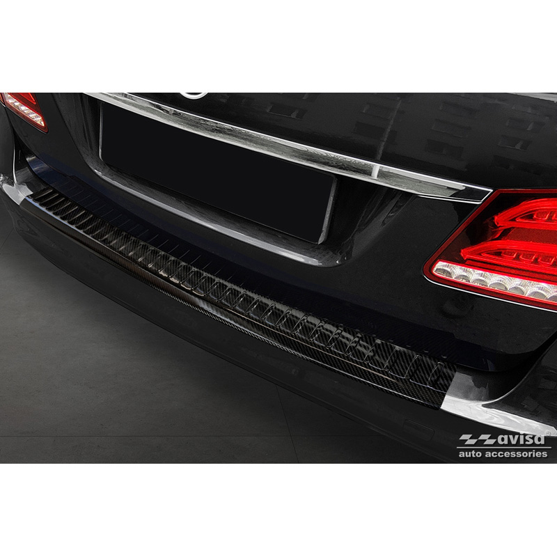 Mercedes-Benz Echt 3D Carbon Bumper beschermer passend voor Mercedes E-Klasse Kombi FL 2013-2016 'Ribs'