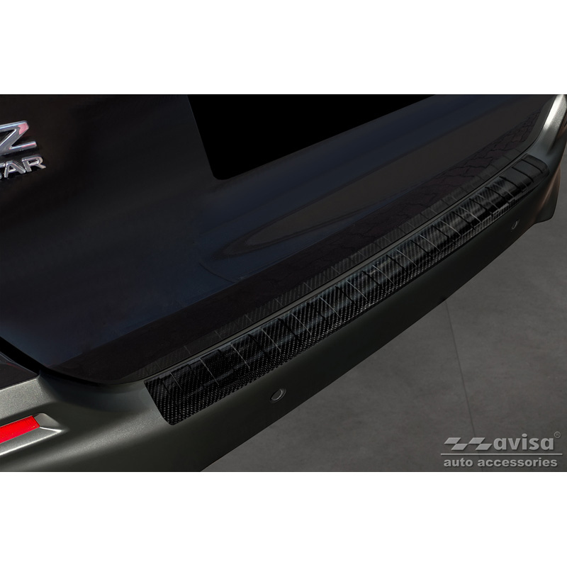 Honda Echt 3D Carbon Bumper beschermer passend voor  Jazz Crosstar Hybrid 2020- 'Ribs'