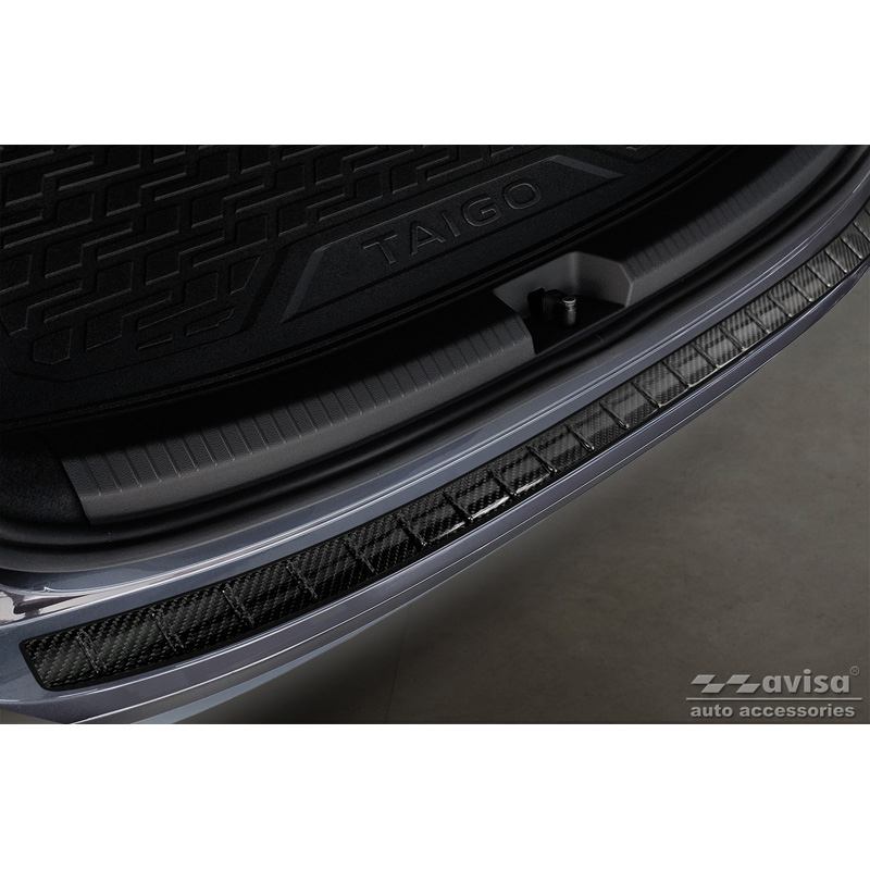 Volkswagen Echt 3D Carbon Bumper beschermer passend voor  Taigo 2021- 'Ribs'