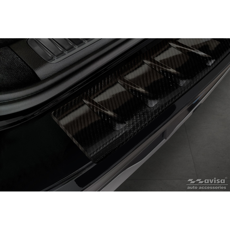 Mercedes-Benz Echt 3D Carbon Bumper beschermer passend voor Mercedes EQS SUV (X296) 2022- 'Ribs'