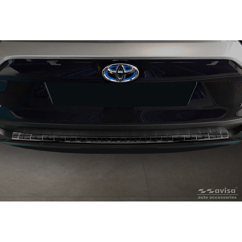 Suzuki Zwart-Chroom RVS Bumper beschermer passend voor Toyota RAV4 V 2018- 'Ribs'