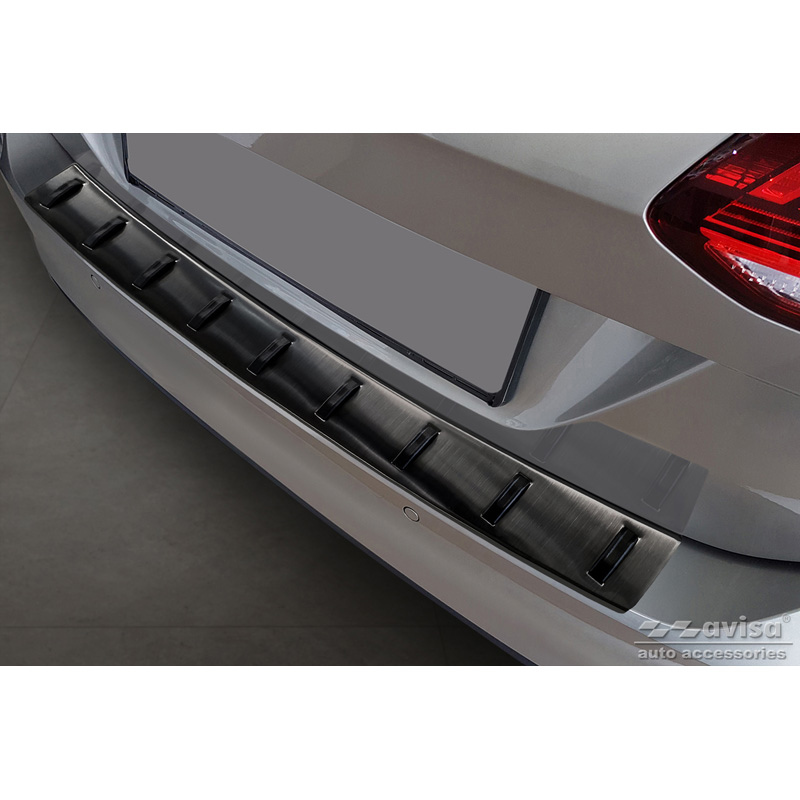 Volkswagen Zwart RVS Bumper beschermer passend voor  Golf VII Variant incl. Alltrack 2012-2017 'S