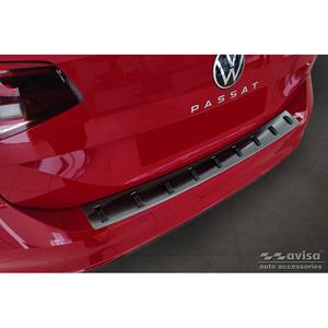 Volkswagen Zwart RVS Bumper beschermer passend voor  Passat Variant 2014-2019 & Facelift 2019- (i