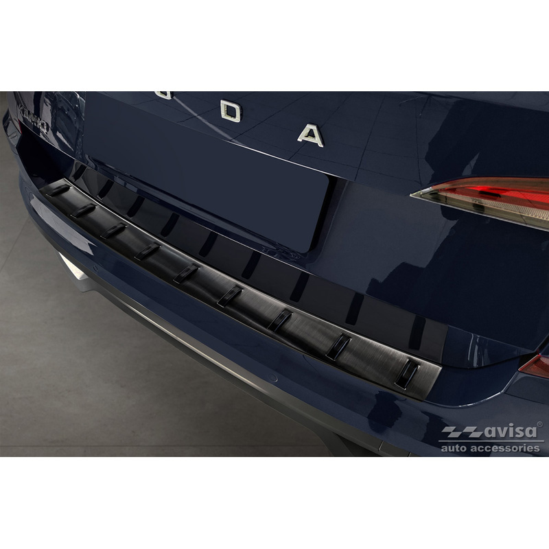 Skoda Zwart RVS Bumper beschermer passend voor  Kamiq 2019- 'STRONG EDITION'