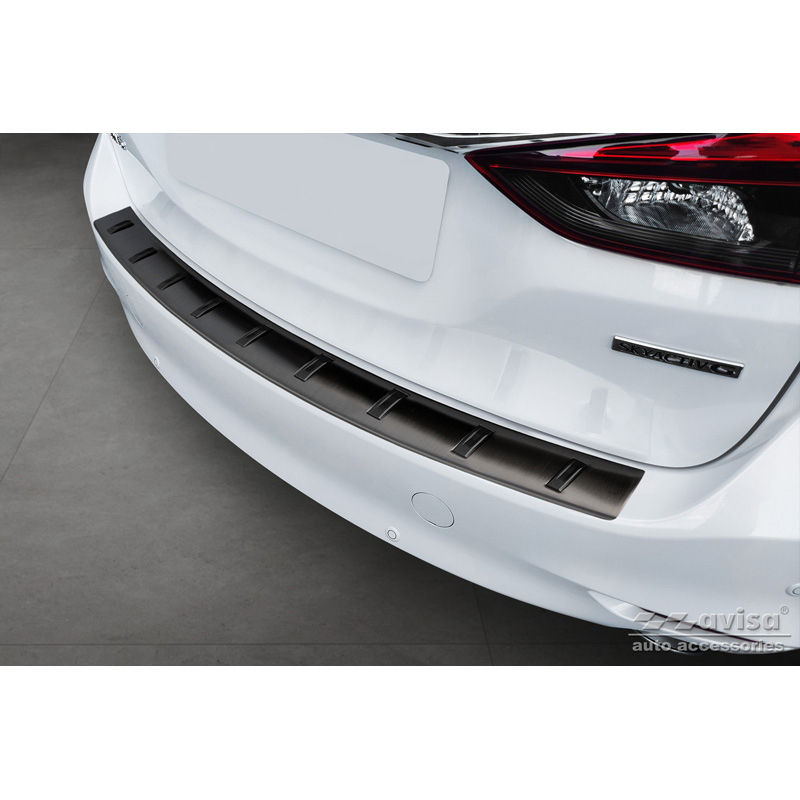 Mazda Zwart RVS Bumper beschermer passend voor  6 III (GJ) Combi 2012- 'STRONG EDITION'