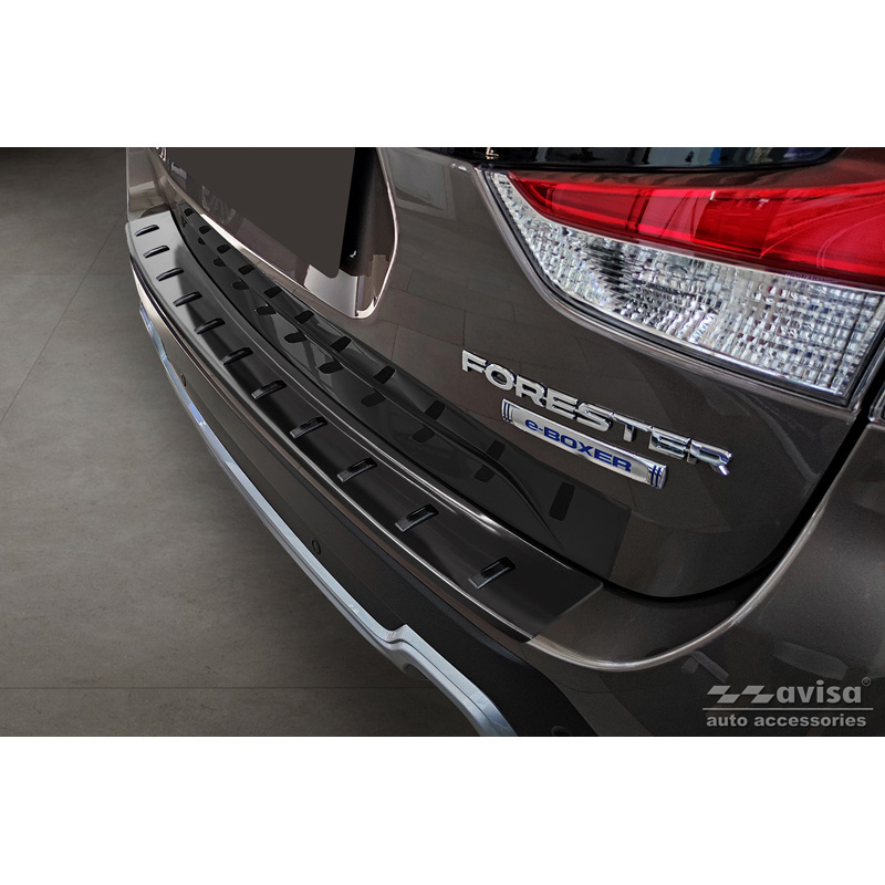 Subaru Zwart RVS Bumper beschermer passend voor  Forester (SK) 2018- 'STRONG EDITION'