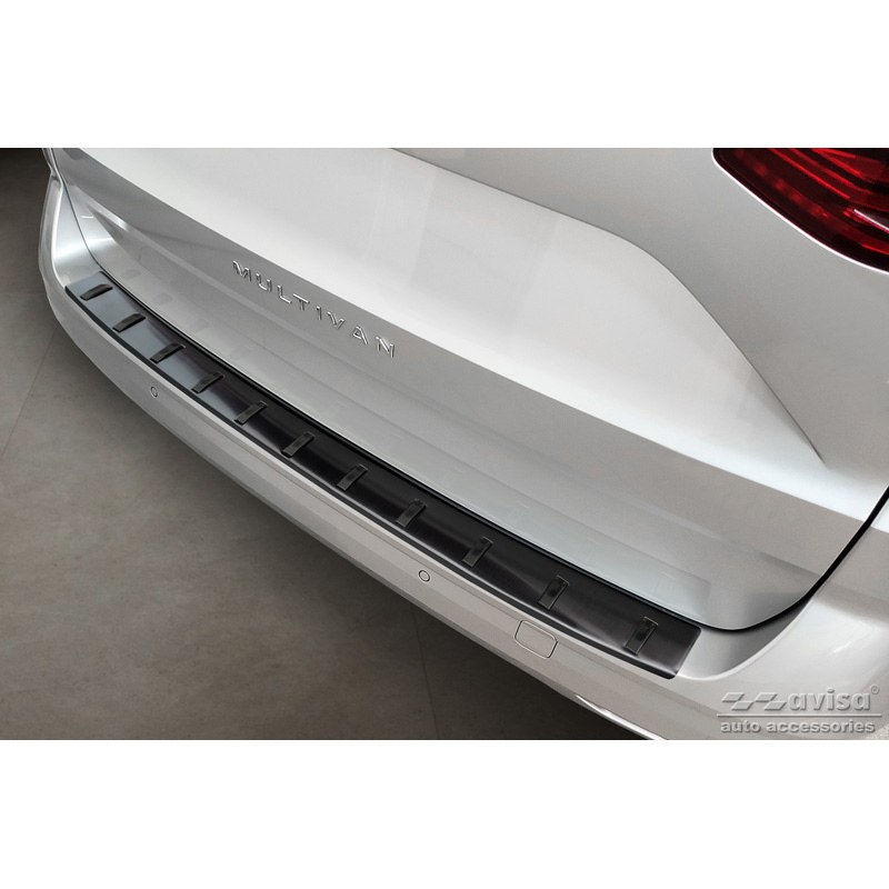 Volkswagen Zwart RVS Bumper beschermer passend voor  Multivan T7 2021- 'STRONG EDITION'