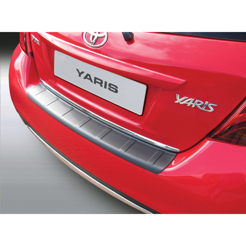 Toyota Bumper beschermer passend voor  Yaris 3/5 deurs 9/2014- 'Ribbed' Zwart