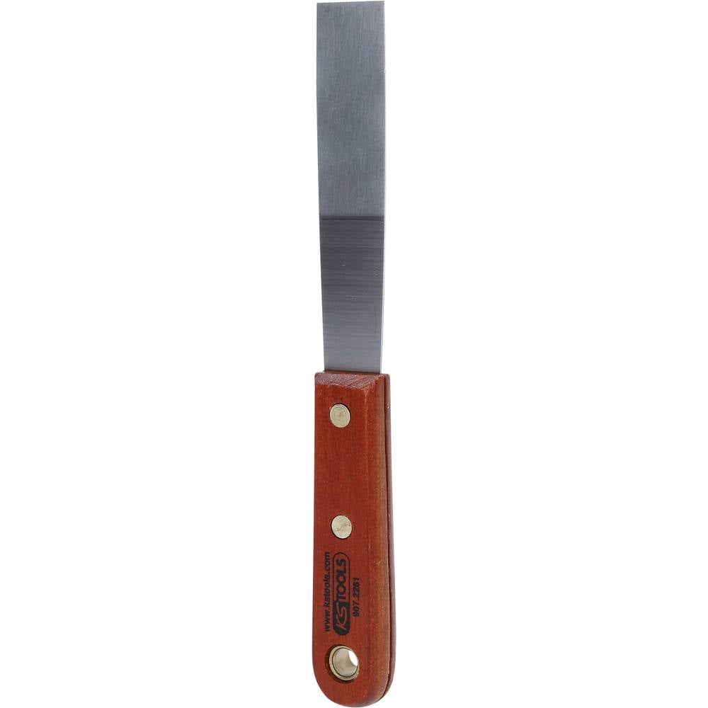 KS Tools 907.2261 Roestvrijstalen spatel, 25 mm, met houten handgreep
