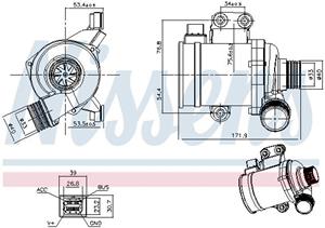 NISSENS Wasserpumpe BMW 832142 8635090,11517596763,11518635090 Kühlmittelpumpe,Kühlwasserpumpe 7596763