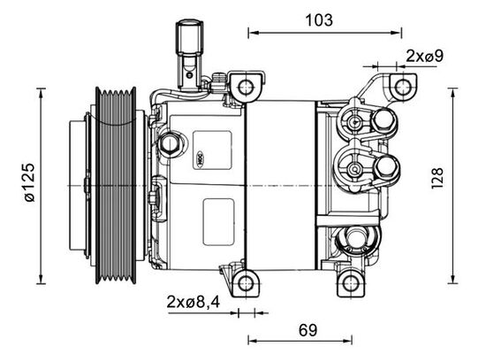 Mahle Original Airco compressor ACP 1458 000P