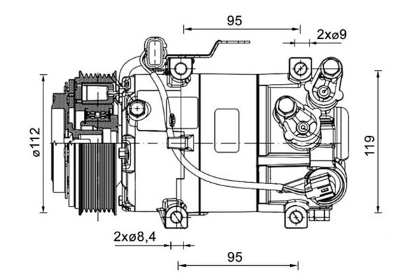 Mahle Original Airco compressor ACP 1461 000P