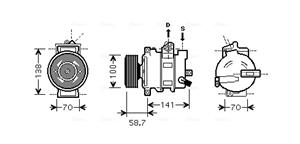 Ava Cooling Airco compressor AIK287
