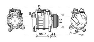 Ava Cooling Airco compressor BWAK493