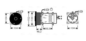 Ava Cooling Airco compressor CPAK004
