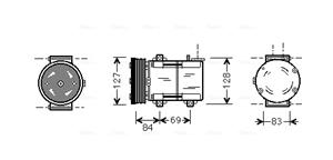 Ava Cooling Airco compressor FDAK167