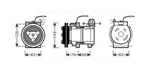 Ava Cooling Airco compressor HYK124