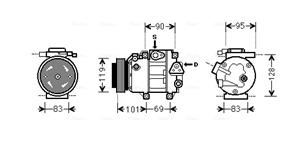 Ava Cooling Airco compressor HYK237
