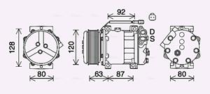 Ava Cooling Airco compressor JBAK005
