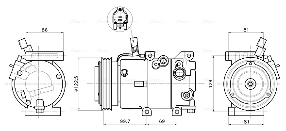 Ava Cooling Airco compressor KAAK346
