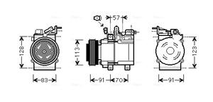 Ava Cooling Airco compressor KAK174