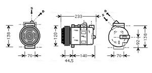 Ava Cooling Airco compressor MSAK277