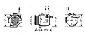 Ava Cooling Airco compressor MSK456