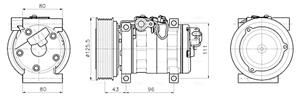 Ava Cooling Airco compressor MZAK302