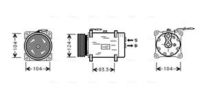 Ava Cooling Airco compressor RTK038