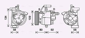 Ava Cooling Airco compressor TOAK734