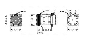 Ava Cooling Airco compressor UVAK045