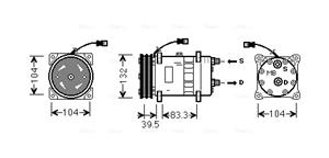 Ava Cooling Airco compressor DZAK017