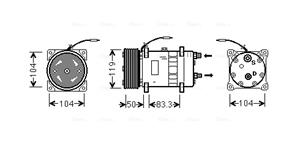 Ava Cooling Airco compressor UVAK071