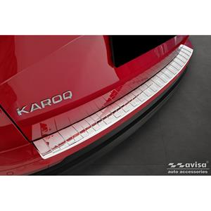 Skoda Chroom RVS Achterbumperprotector voor  Karoq Facelift incl. Sportline 2022- 'Ribs'