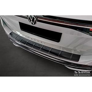 Volkswagen Zwart RVS Achterbumperprotector passend voor  Passat Variant (CJ5) 2023- 'Ribs'