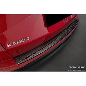 Skoda Zwart-Chroom RVS Achterbumperprotector voor  Karoq Facelift incl. Sportline 2022- 'Ribs