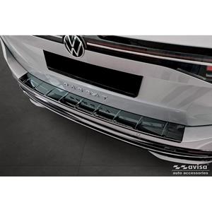 Volkswagen Zwart-Chroom RVS Achterbumperprotector passend voor  Passat Variant (CJ5) 2023- 'Ribs'