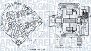 Lichtmaschine, Generator MAGNETI MARELLI 063732058010