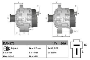 Generator Denso DAN973