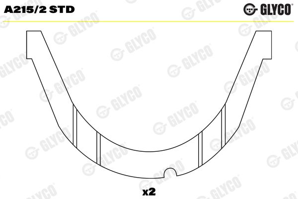 GLYCO Afstandsschijf, krukas  A215/2 STD