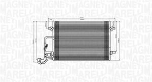 MAGNETI MARELLI Condensor, airconditioning  350203909000