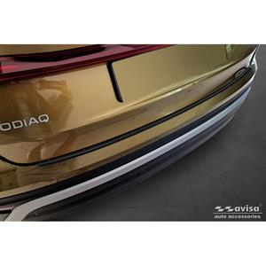 Skoda Zwart RVS Achterbumperprotector passend voor  Kodiaq II (PS7) 2024- 'Ribs'