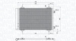 MAGNETI MARELLI Condensor, airconditioning  350203710000