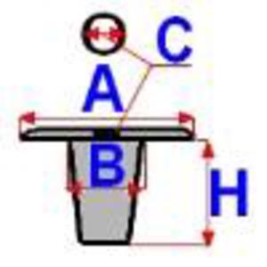 Romix Carrosserie, bevestigingsclip  ROM C60770