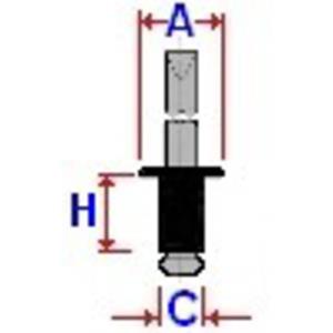 Romix Klinknagel  C60691, 10 Stuk