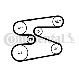 Contitech Poly V-riem set  6PK1698K1