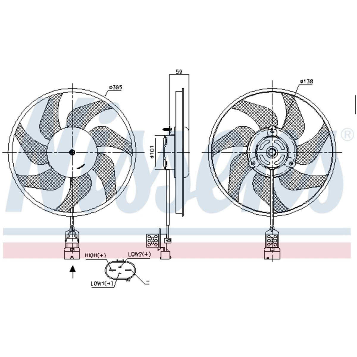 Nissens Koelventilatorwiel, motorkoeling  850048