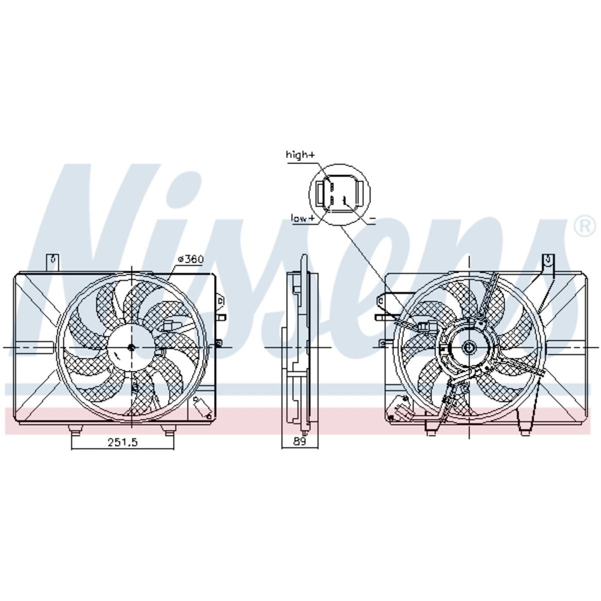 Nissens Koelventilatorwiel, motorkoeling  850052